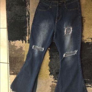 Fringed jeans